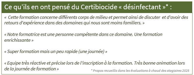 avis certibiocide désinfectant